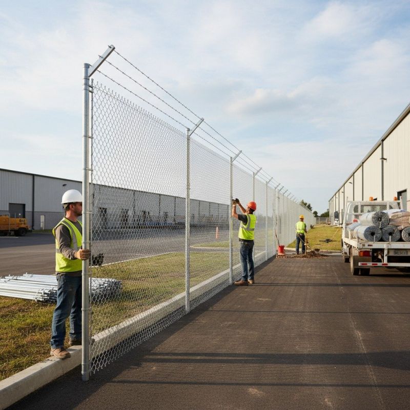 Wire Mesh Fence Installation